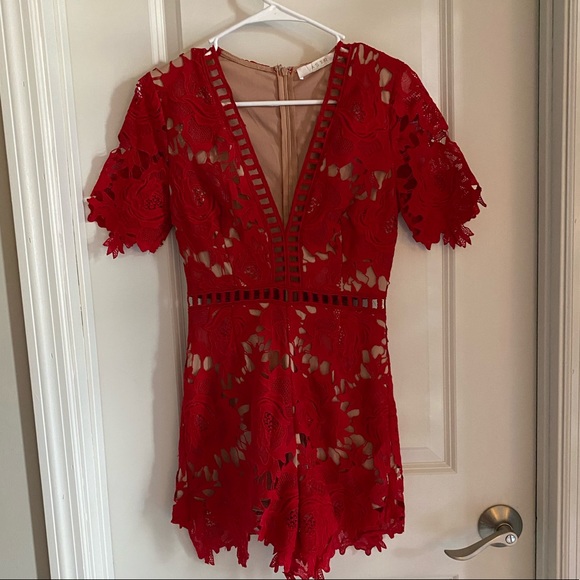 Christmas Red Romper - Picture 3 of 5